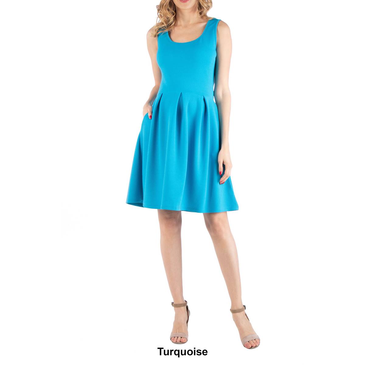 Plus Size 24/7 Comfort Apparel Sleeveless A-Line Maternity Dress