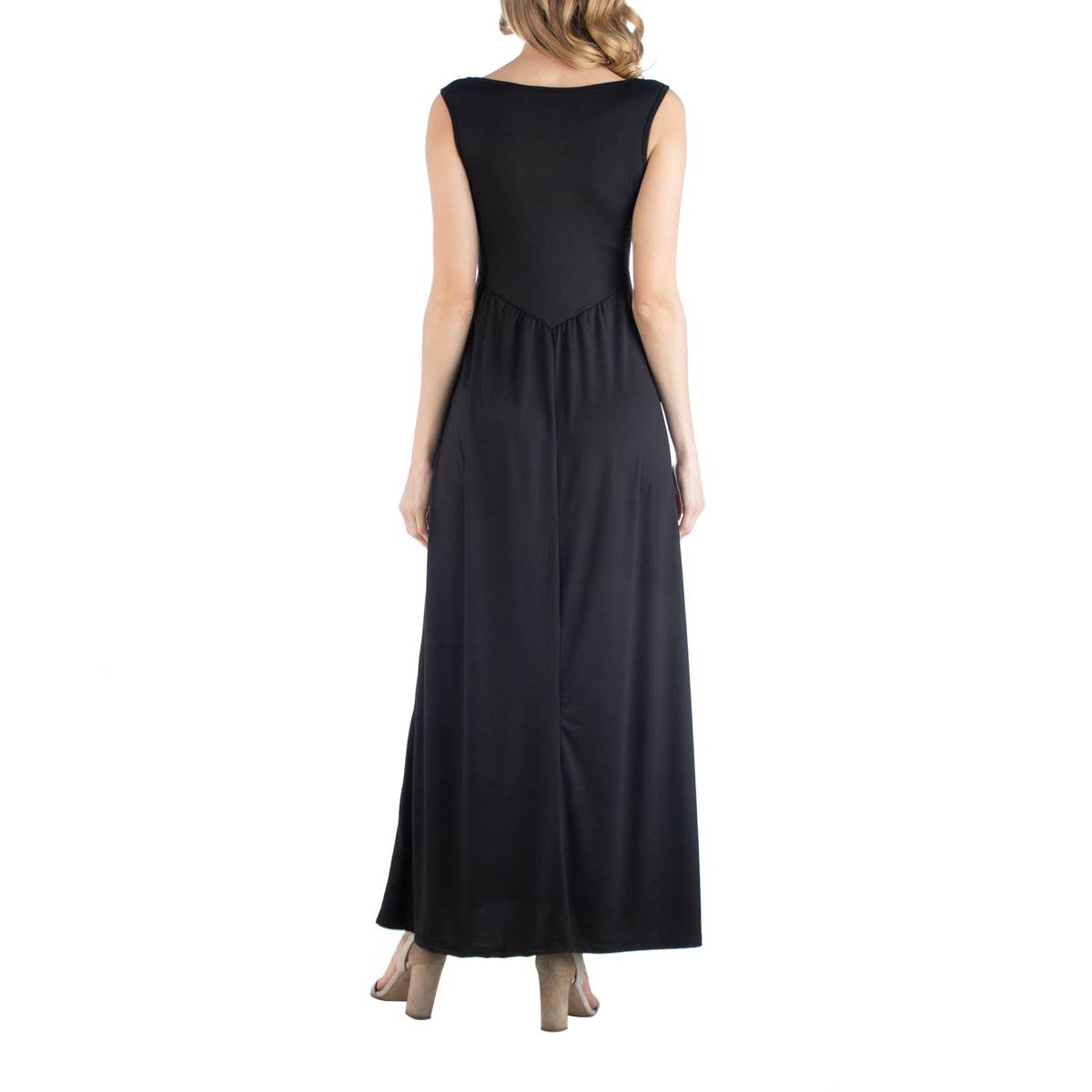 Plus Size 24/7 Comfort Apparel Sleeveless Maternity Maxi Dress