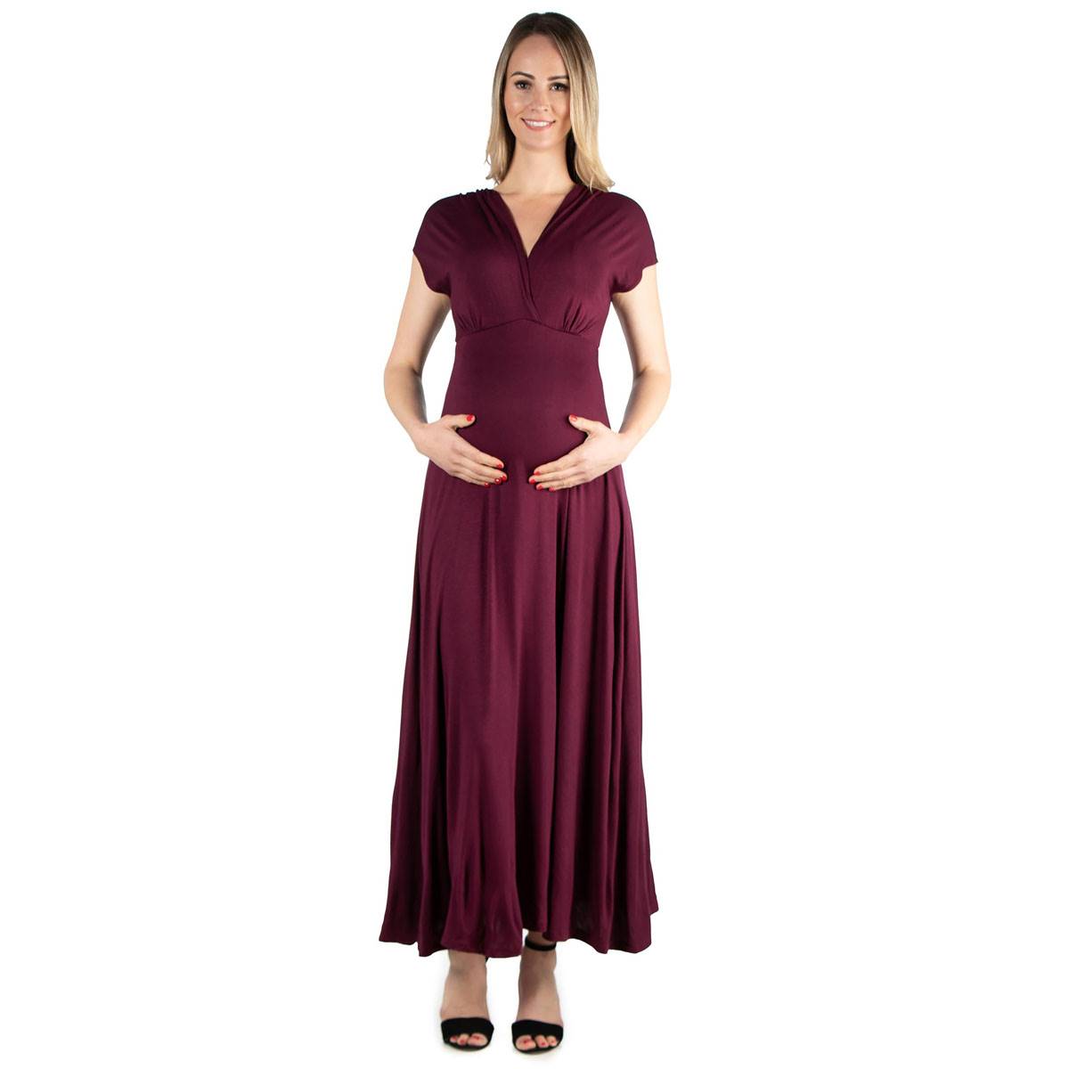 Womens 24/7 Comfort Apparel Maternity Maxi Dress