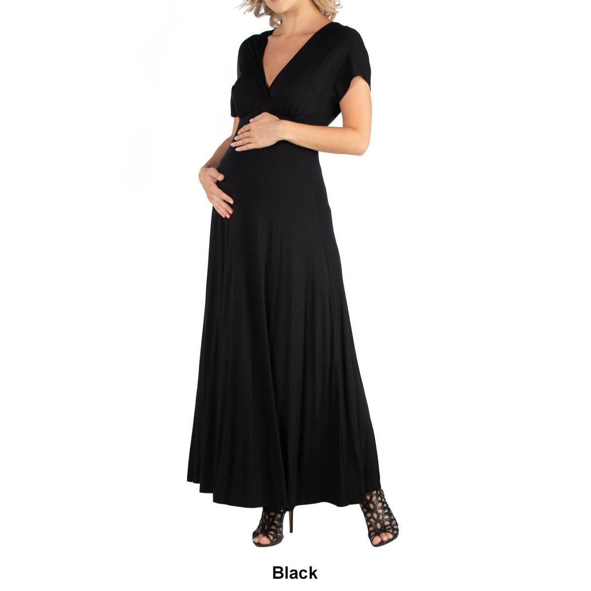 Womens 24/7 Comfort Apparel Maternity Maxi Dress