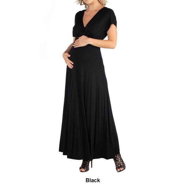 Womens 24/7 Comfort Apparel Maternity Maxi Dress alternate view