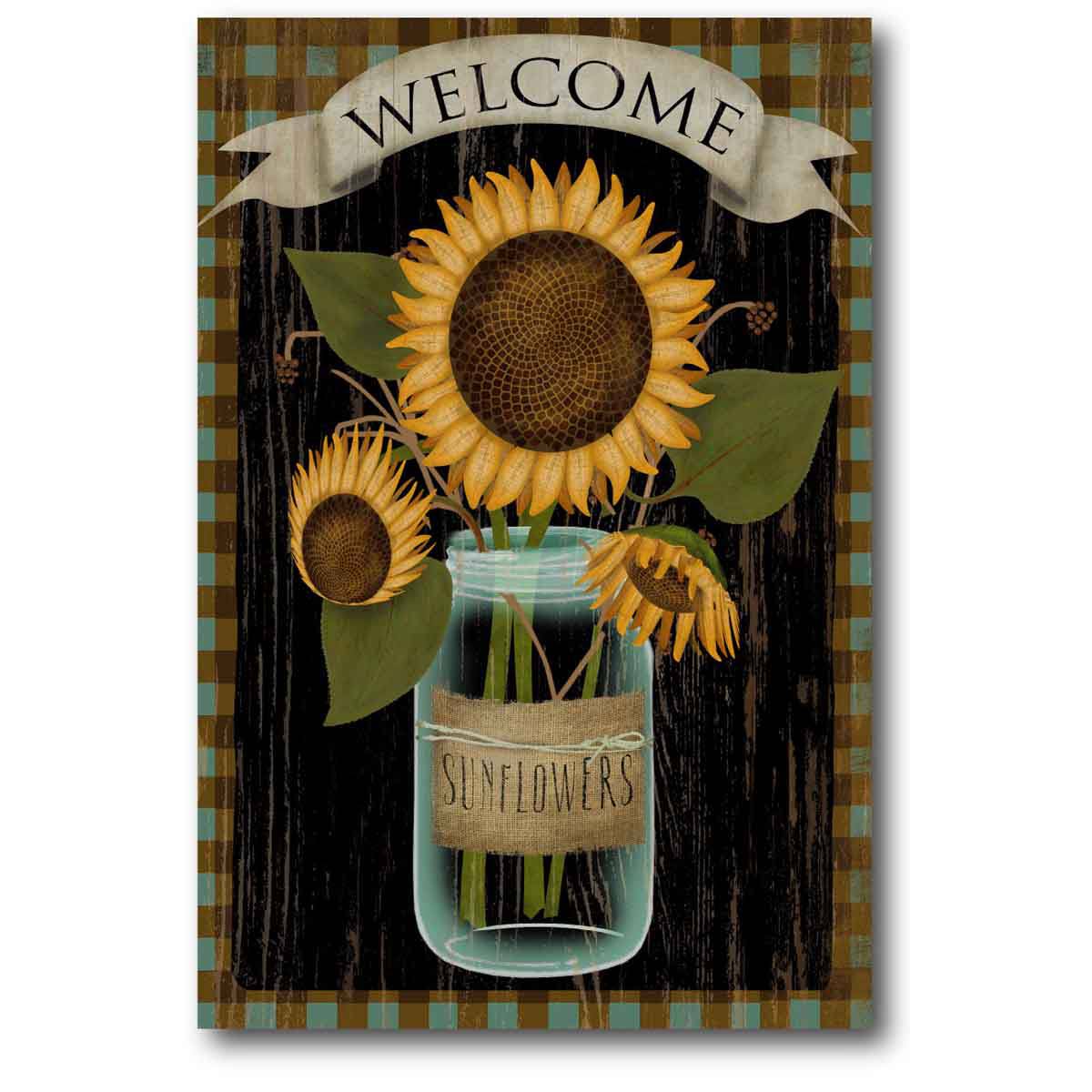 Courtside Market Sunflower Mason Wall Art - 12x18