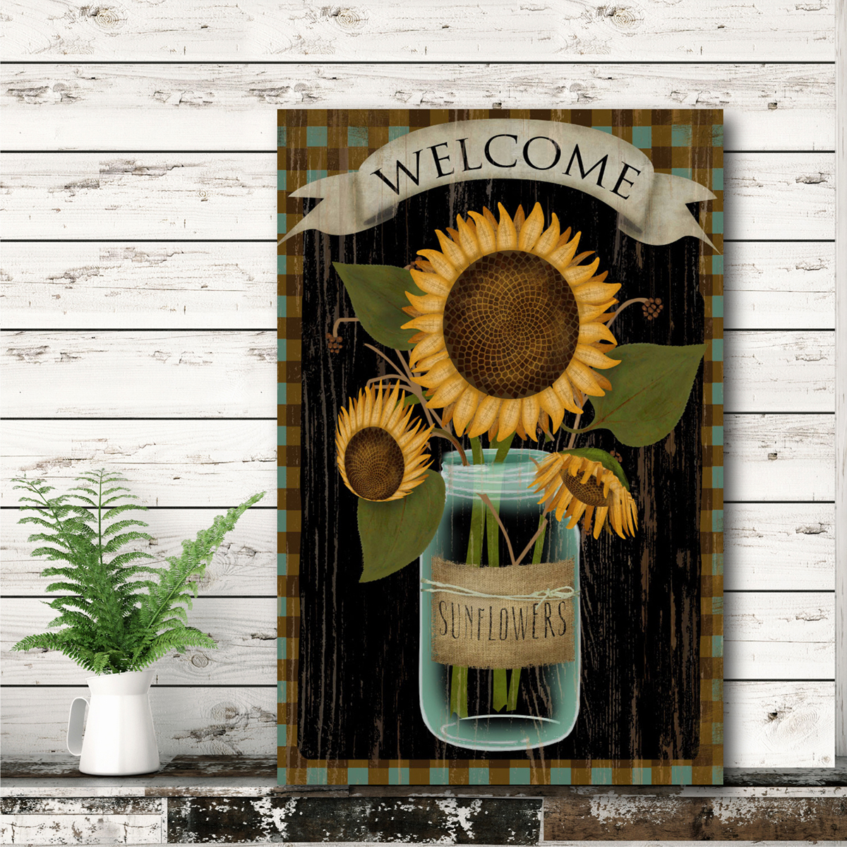 Courtside Market Sunflower Mason Wall Art - 12x18