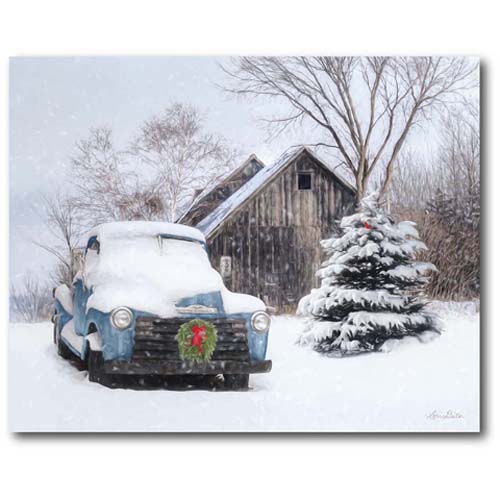 Courtside Market Christmas on the Farm Wrapped Canvas Wall Art