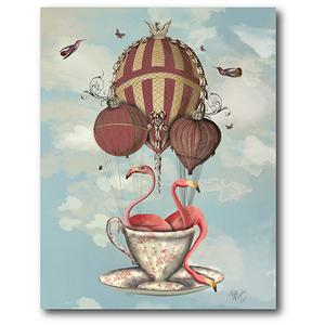 Courtside Market Flamingos in Teacup Wall Art