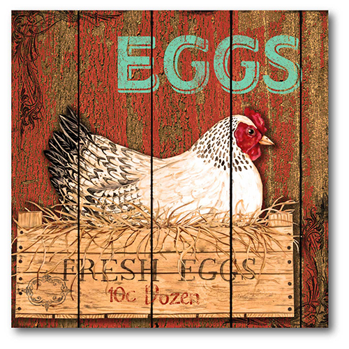 Courtside Market Fresh Eggs Canvas Wall Art