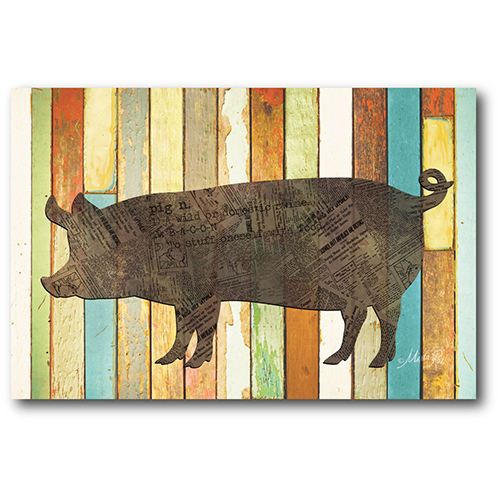 Courtside Market Pig Sign Wall Art