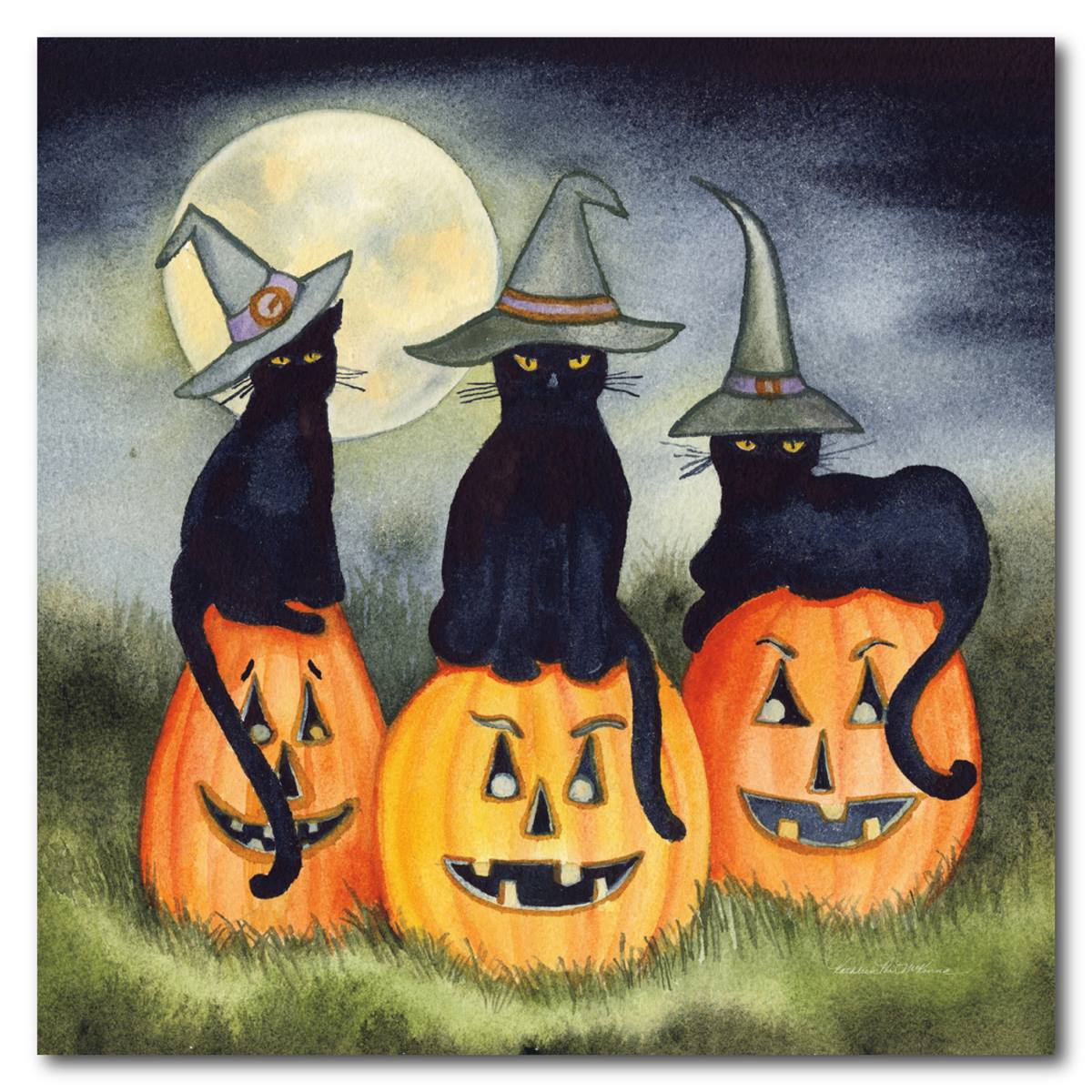 Courtside Market Haunting Halloween Night Wall Art - 16x16