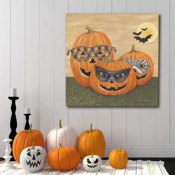Courtside Market Funny Pumpkins Wall Art - 16x16 alternate view