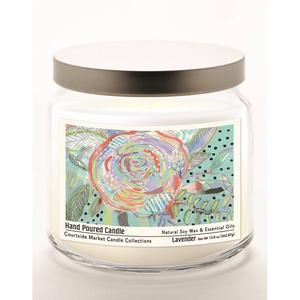 Courtside Market(R) Polkadot Floral 12.8oz. Lavender Tumbler Candle