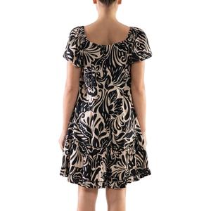 Womens Robbie Bee Short Puff Sleeve Floral Ruffle Hem Dress alternate view