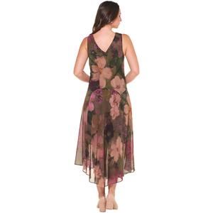 Womens Robbie Bee Sleeveless Floral Drape Neck Midi Dress alternate view