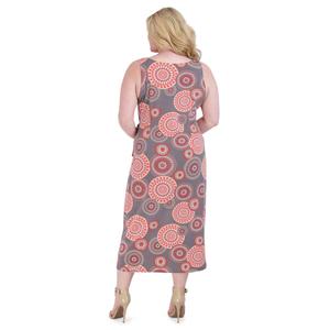 Plus Size Robbie Bee Sleeveless Medallion Sarong Midi Dress alternate view