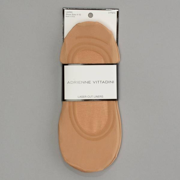 Womens Adrienne Vittadini 3pk. Laser Cut Foot Liner Socks alternate view