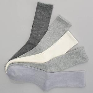 Mens Born(R) 5pk. Ribbed Half Cushion Crew Socks - Grey