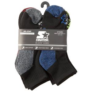 Mens Starter(R) 6pk. Marled Quarter Socks