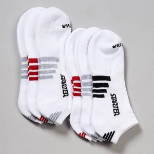 Mens Starter(R) No Show Socks - White/Red
