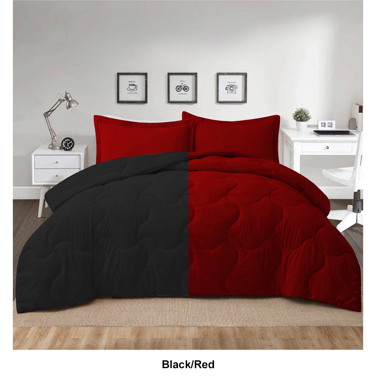 PeaceNest Lightweight Reversible Down Alternative Comforter Set