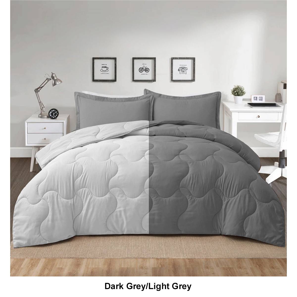 PeaceNest Lightweight Reversible Down Alternative Comforter Set