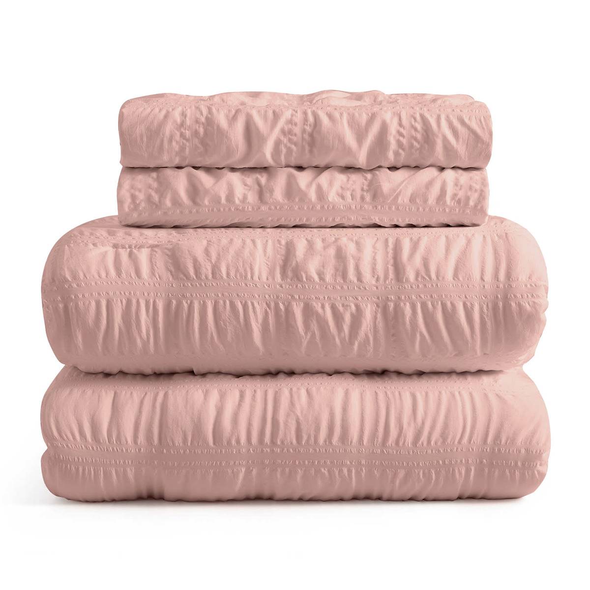 PeaceNest All Season Bubble Ruched Down Alternative Comforter Set