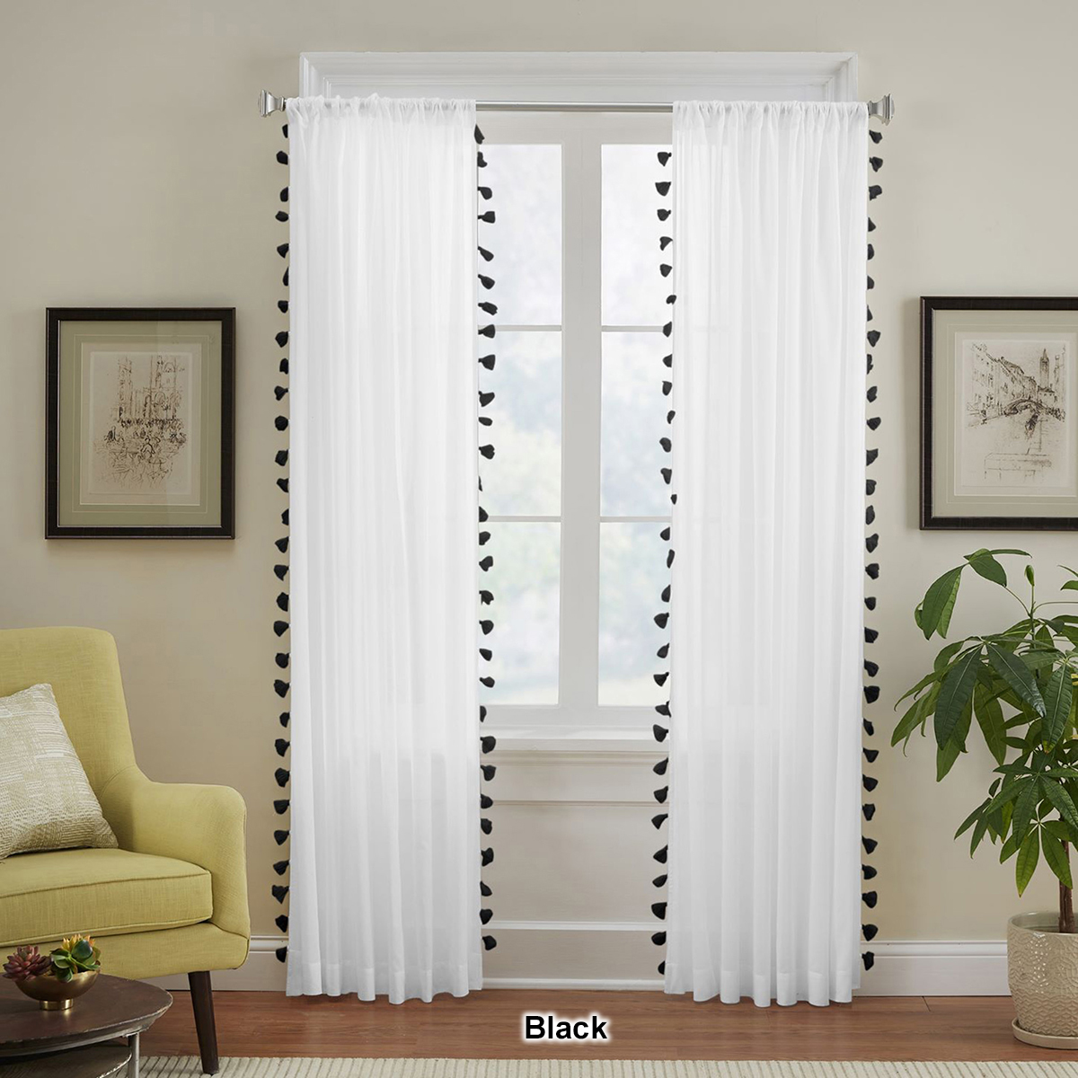 Elrene Bianca Rod Pocket Curtain Panel