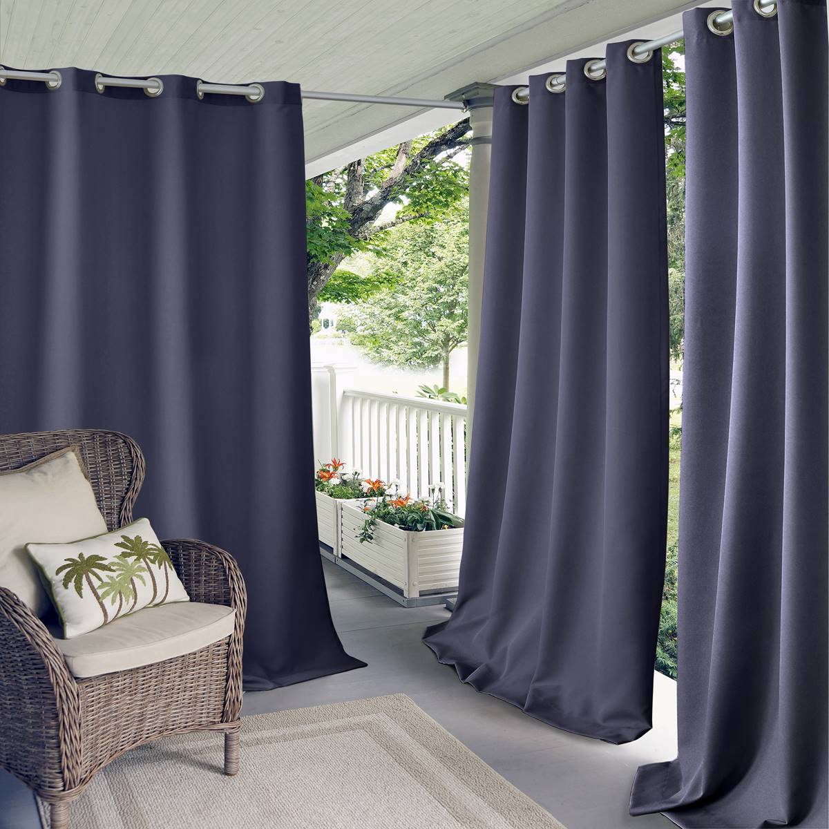 Elrene Connor Solid Indoor/Outdoor Window Curtain