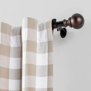 Threadmade Cordelia Single Curtain Rod w/ Globe Ball Finial alternate view