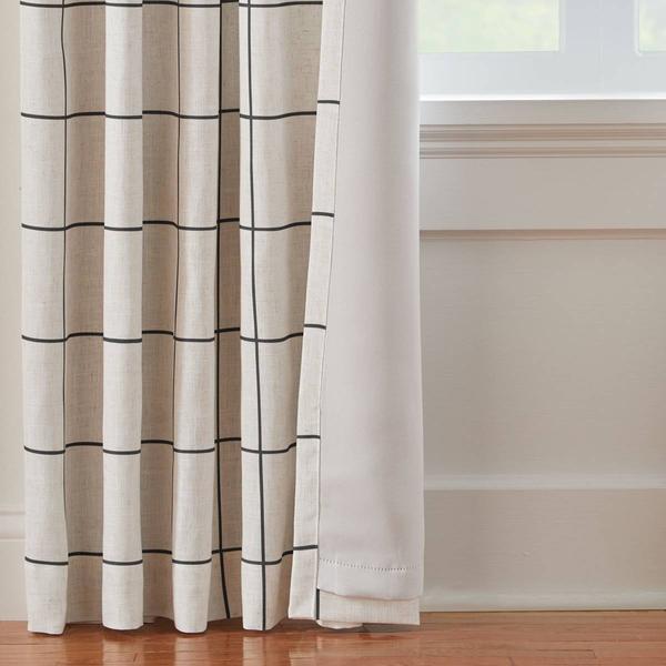 Threadmade Brighton Plaid Blackout Window Curtain Panel alternate view