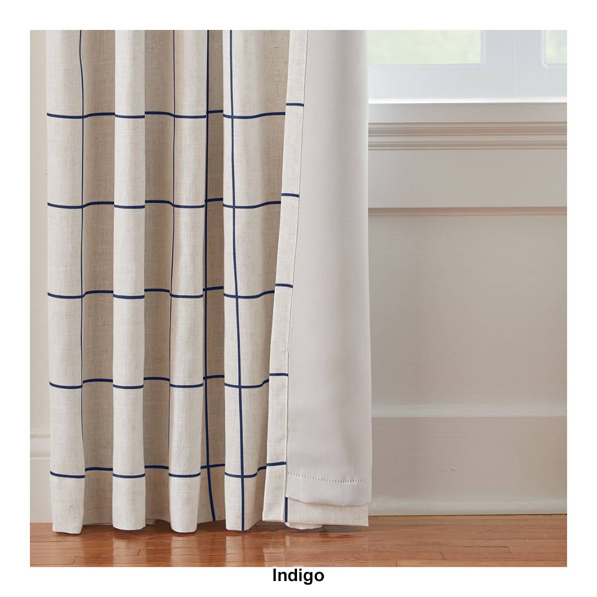 Elrene Brighton Windowpane Plaid Blackout Window Curtain Panel