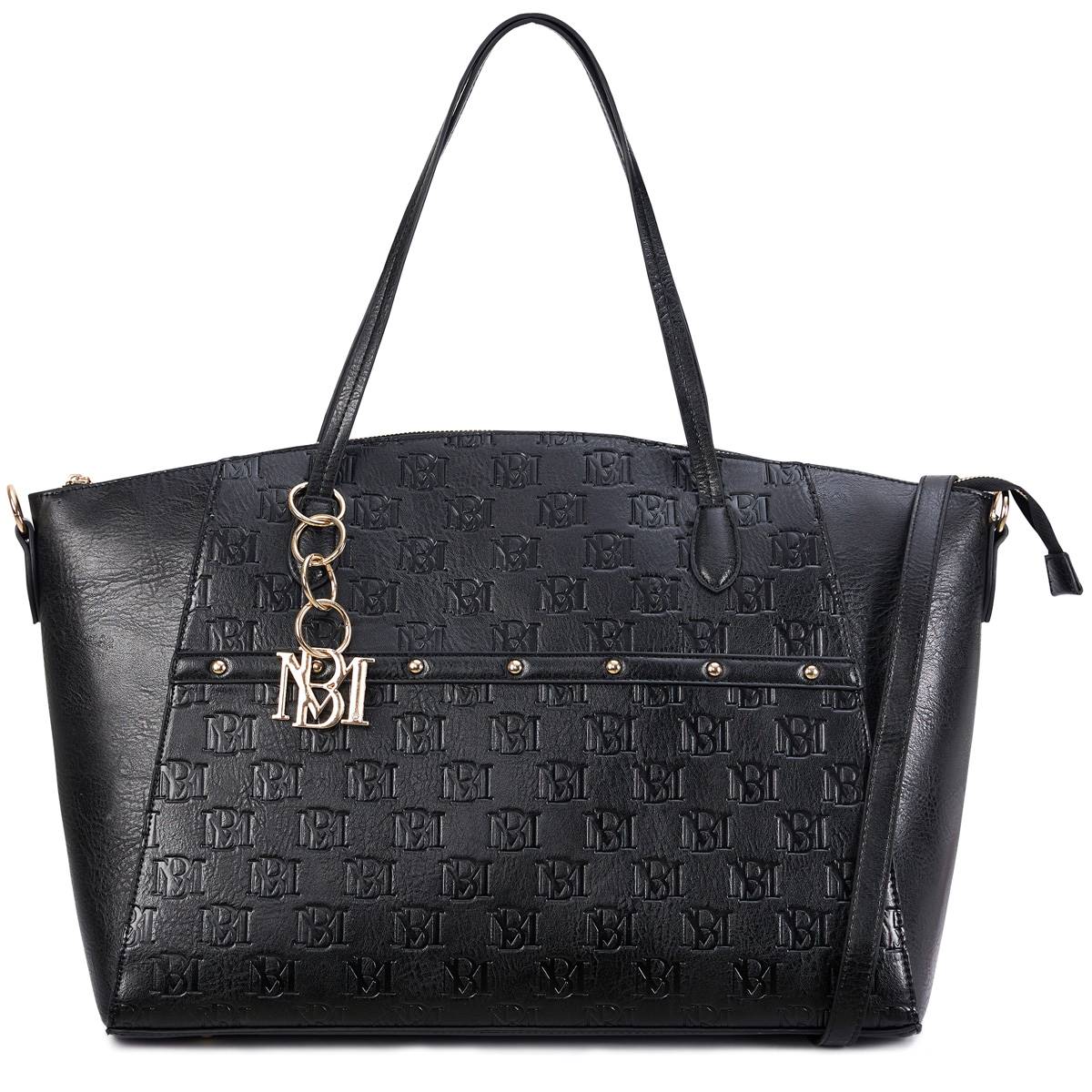 Badgley Mischka Caroline Vegan Leather Tote Travel Bag - Monogram