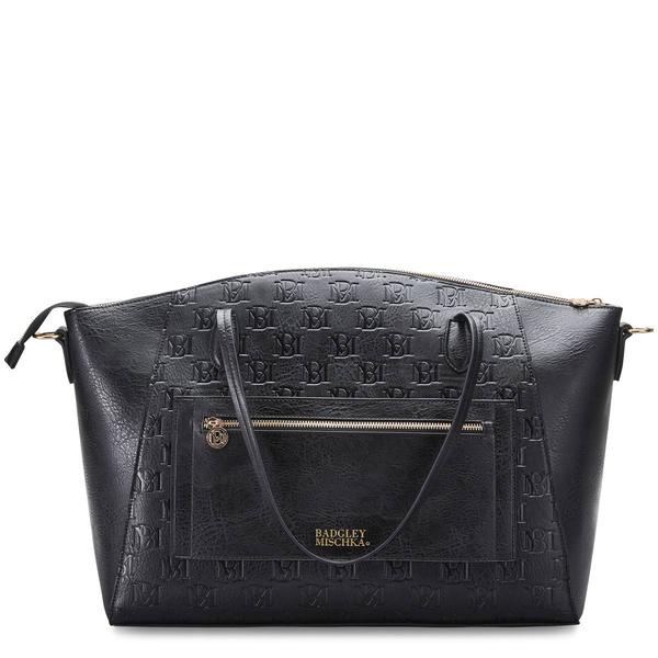 Badgley Mischka Caroline Vegan Leather Tote Travel Bag - Monogram alternate view
