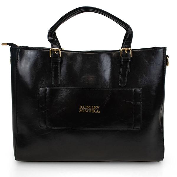 Badgley Mischka Julia XL Vegan Leather Tote Weekender Travel Bag alternate view
