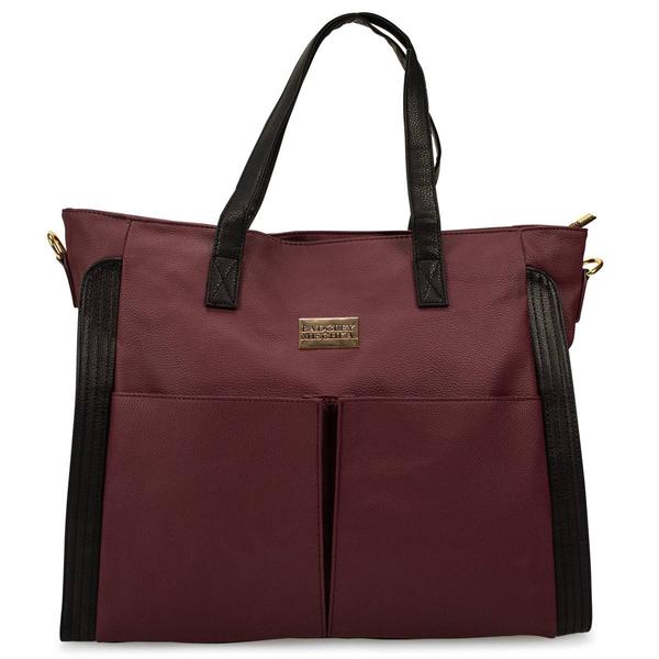 Badgley Mischka Rose XL Vegan Leather Travel Tote Weekender Bag alternate view