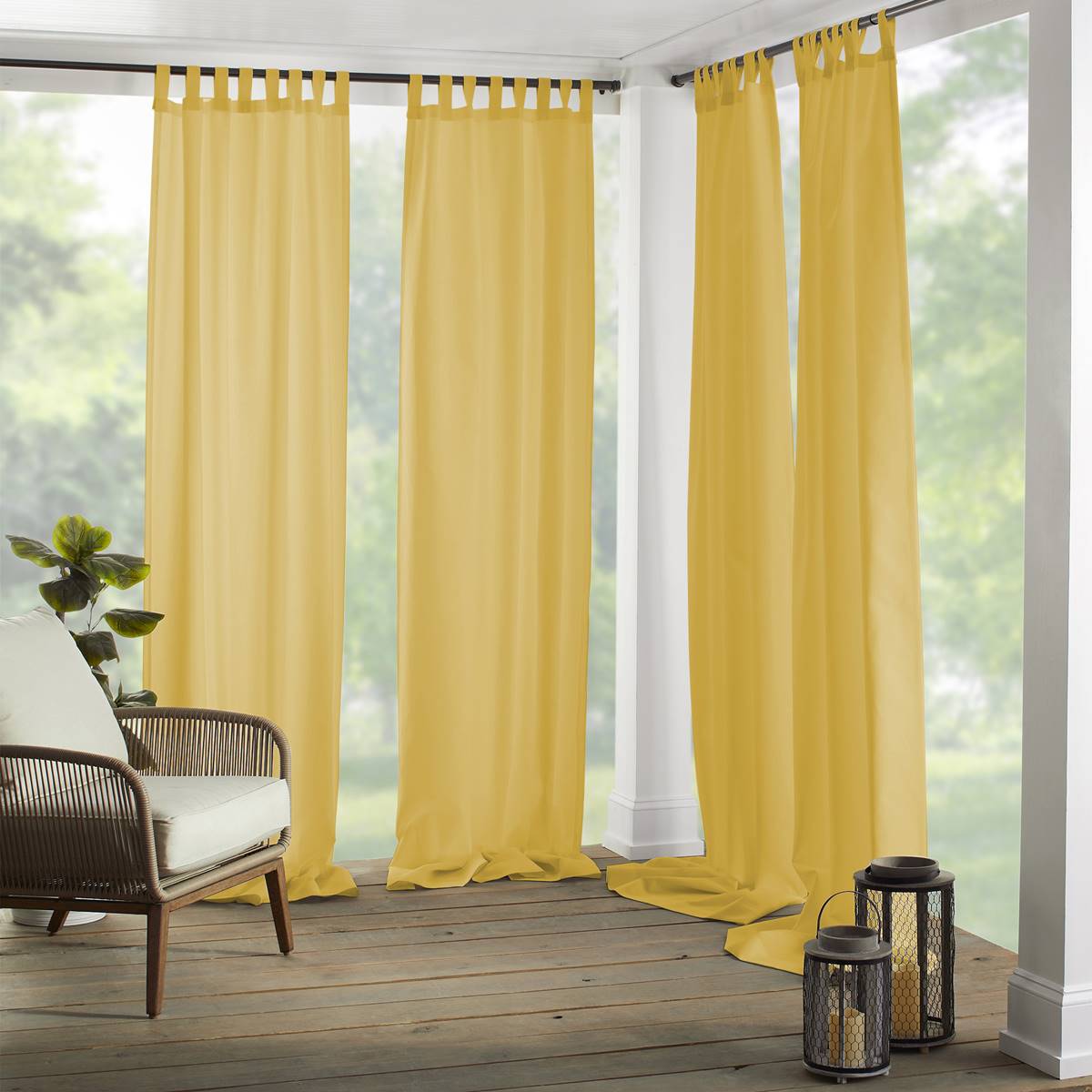 Elrene Matine Tab Top Indoor/Outdoor Window Curtain