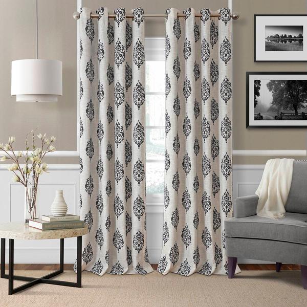 Threadmade Navara Medallion Room Darkening Window Curtain