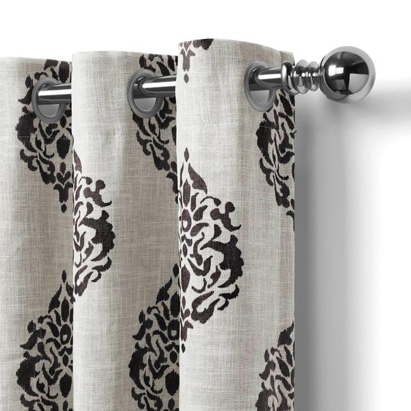 Threadmade Navara Medallion Room Darkening Window Curtain alternate view