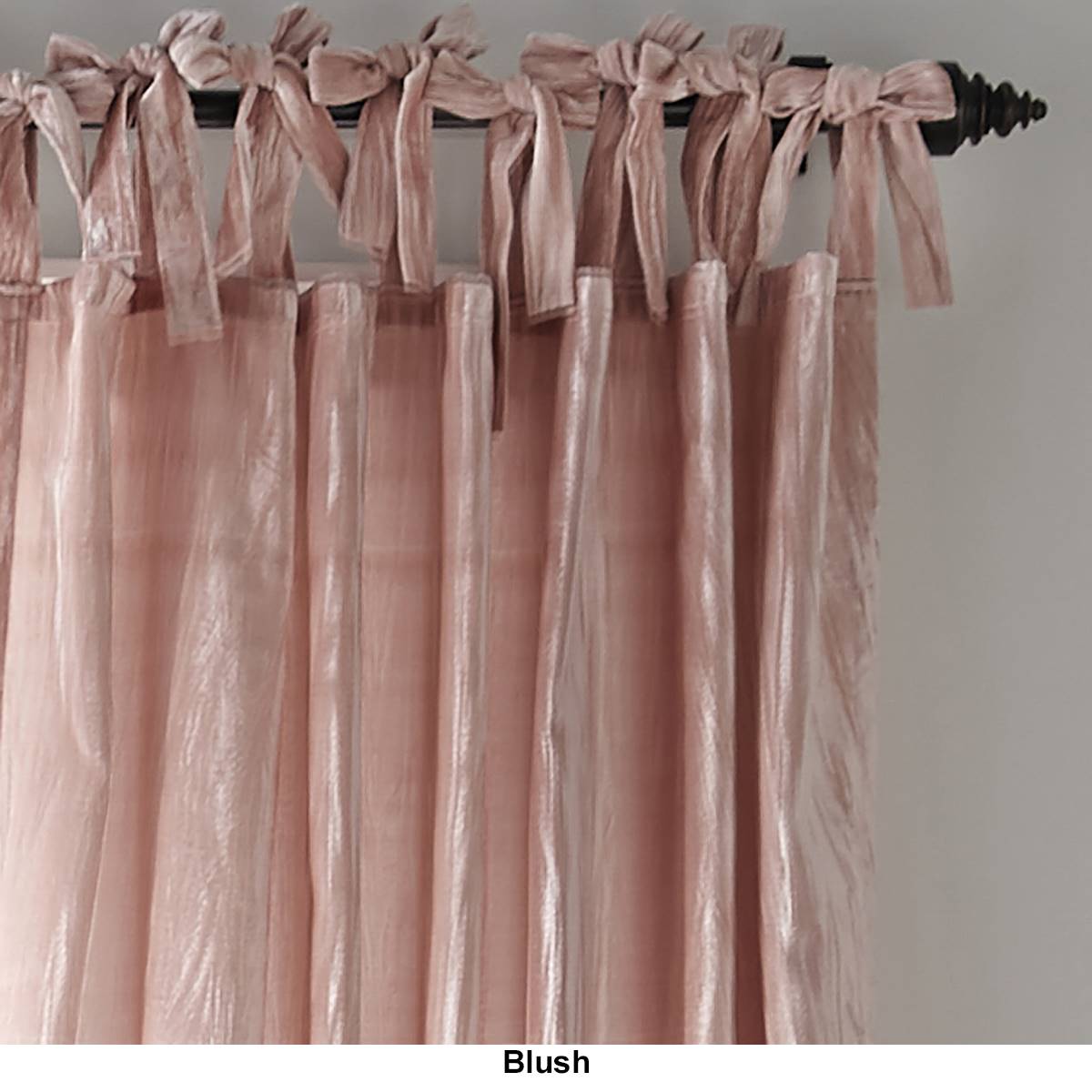 Elrene Korena Tie-Top Crushed Velvet Window Curtain