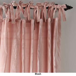 Threadmade Korena Tie-Top Crushed Velvet Window Curtain alternate view