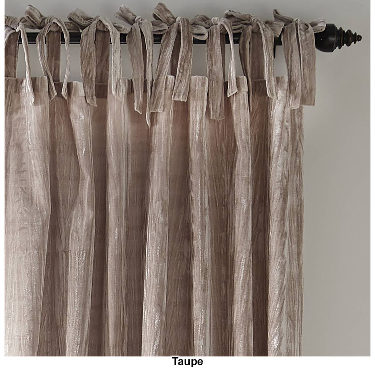 Elrene Korena Tie-Top Crushed Velvet Window Curtain