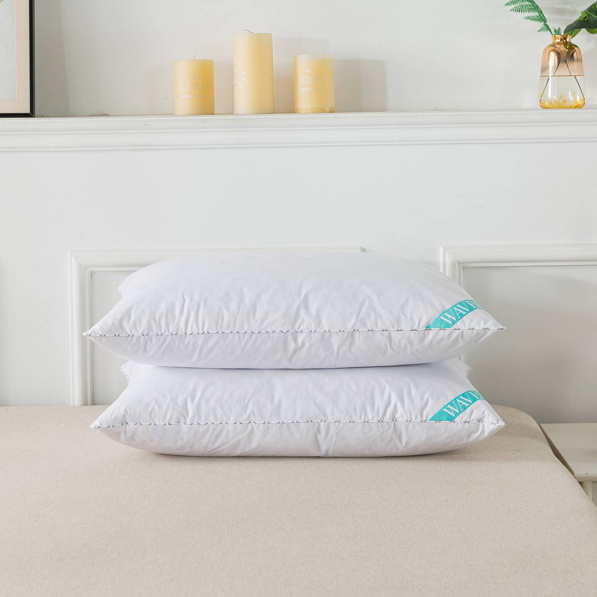 Waverly Antimicrobial Feather Pillows - 2 Pack