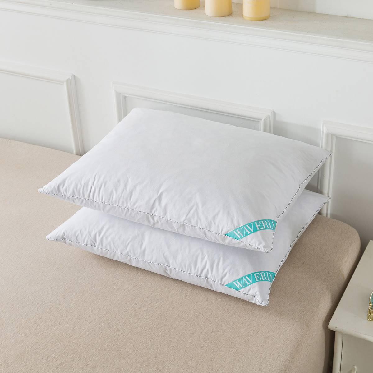 Waverly Antimicrobial Goose Nano Feather Pillows - 2 Pack