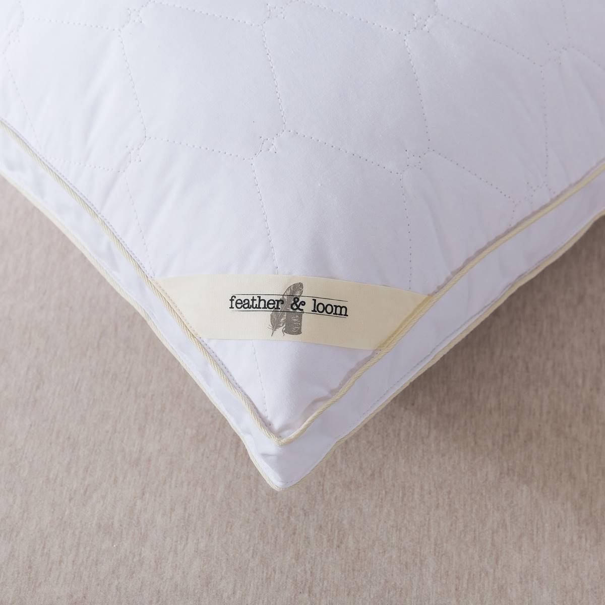 St. James Home Feather & Loom Cotton Quilted Nano Feather Pillow