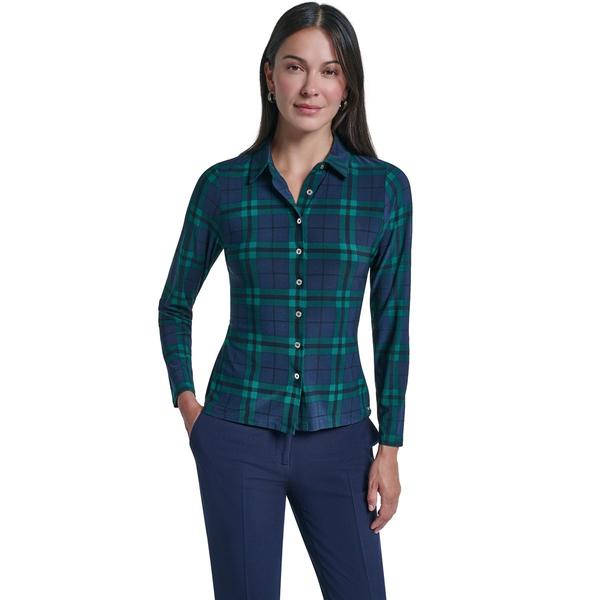 Womens Tommy Hilfiger Long Sleeve Watch Plaid Casual Button Down