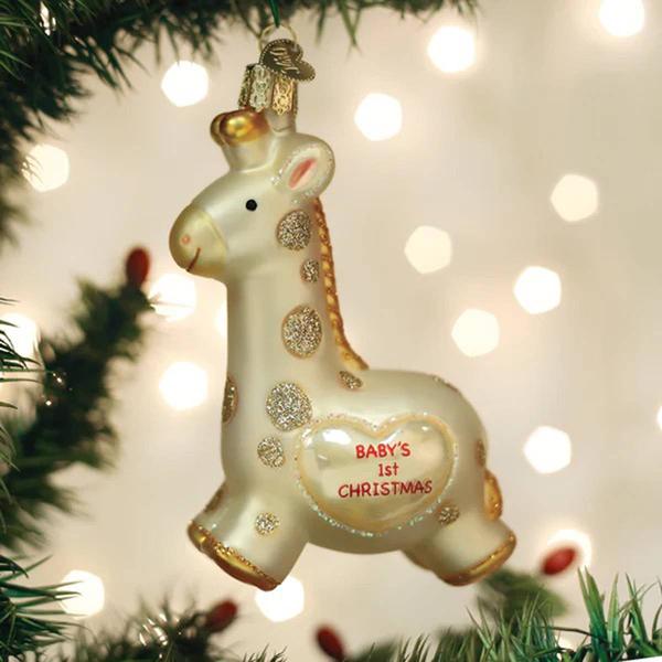 Old World Christmas Baby's First Christmas Glass Ornament