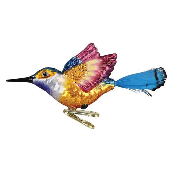 Old World Christmas Vibrant Hummingbird Glass Ornament alternate view