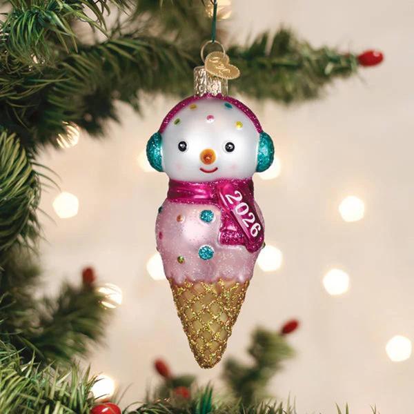 Old World Christmas 2026 Snowman Glass Ornament