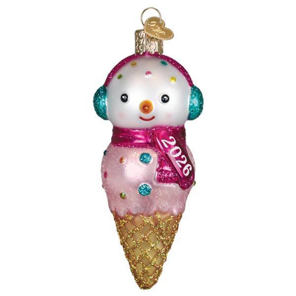 Old World Christmas 2026 Snowman Glass Ornament alternate view