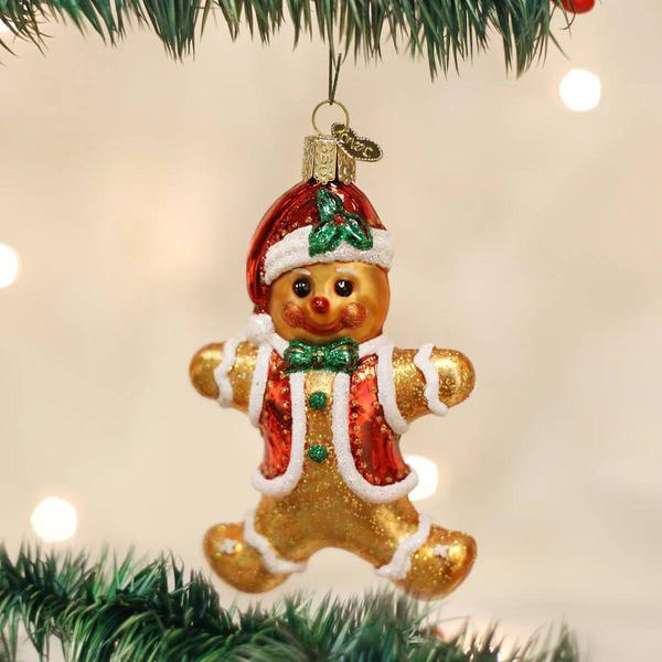 Old World Christmas Gingerbread Boy Glass Ornament