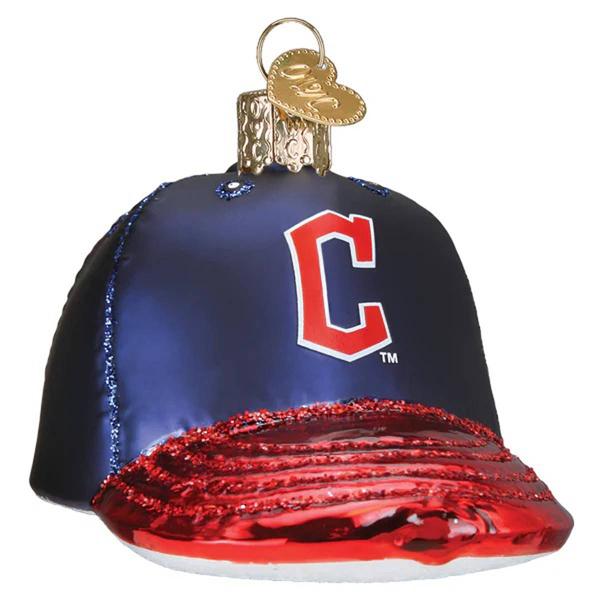 Old World Christmas Cleveland Guardians Baseball Cap Ornament alternate view