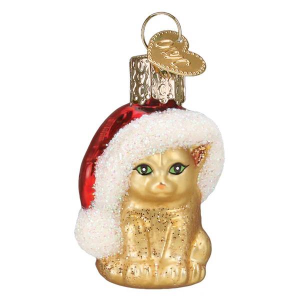 Old World Christmas Mini Santa Kitten Ornament alternate view